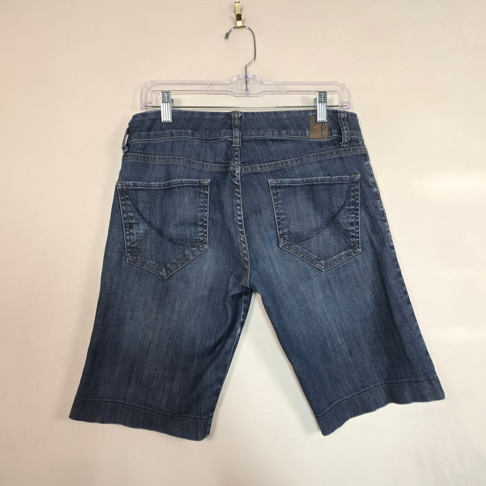 !iT Jeans Bermuda Shorts Womens 29 Dark Blue Y2K Coastal Minimalist - Picture 7 of 13